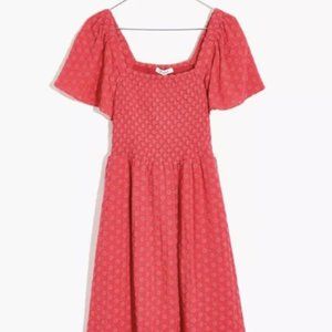 Madewell Lucie Eyelet mini dress red M